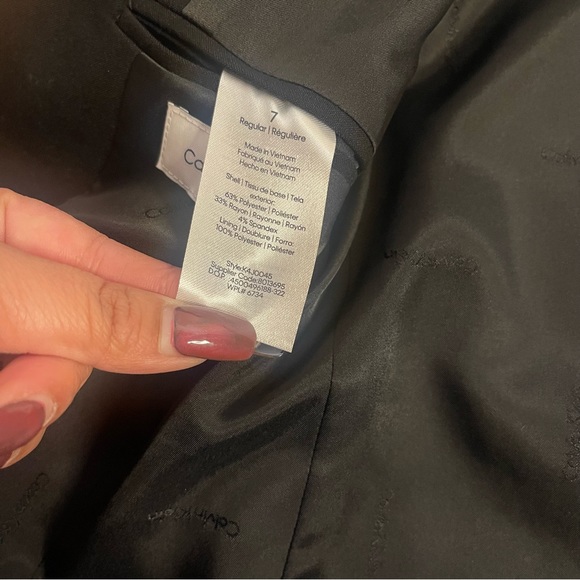 Calvin Klein Slim Black Suit Jacket - Picture 6 of 6